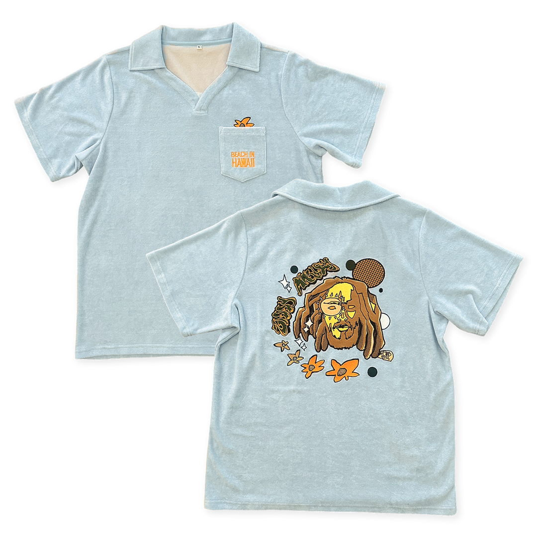 Beach In Hawaii Terry Cloth Polo – Ziggy Marley