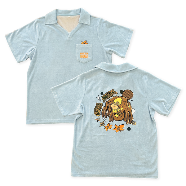 Beach In Hawaii Terry Cloth Polo – Ziggy Marley